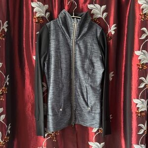 Stylish Gray High-Collar Jacket